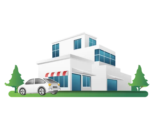 Modern shop  Illustration