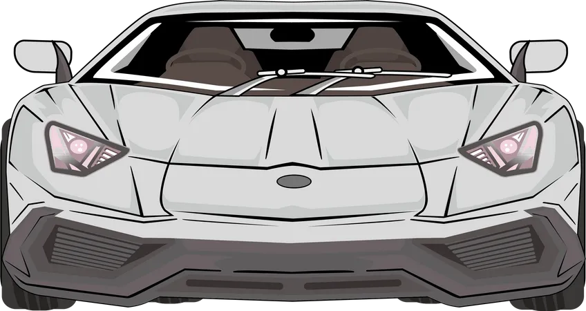 Modern Sport Car  Illustration