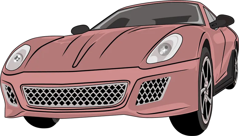 Modern Sport Car Vector Illustration Illustration