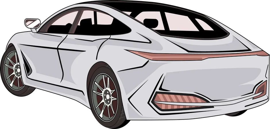 Modern Sport Car  Illustration