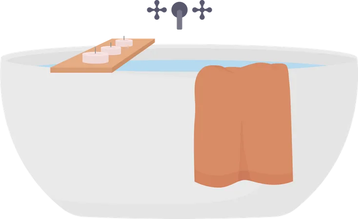 Modern style bathtub  Illustration