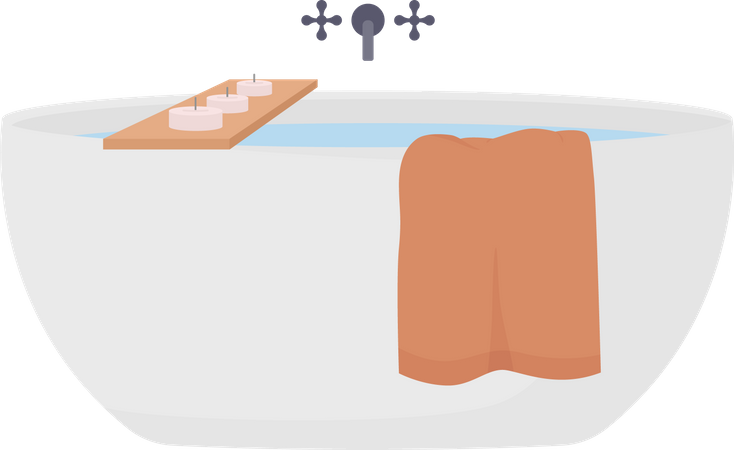 Modern style bathtub  Illustration