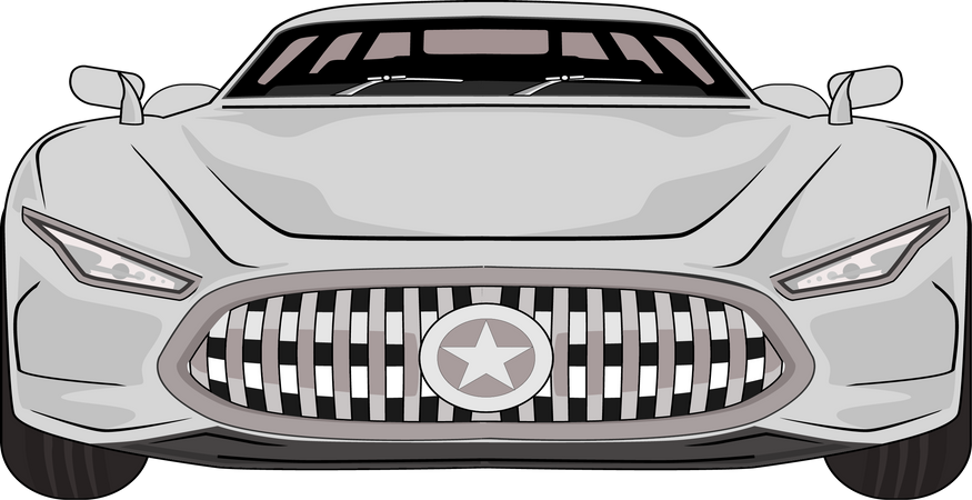 Modern Super Car  Illustration