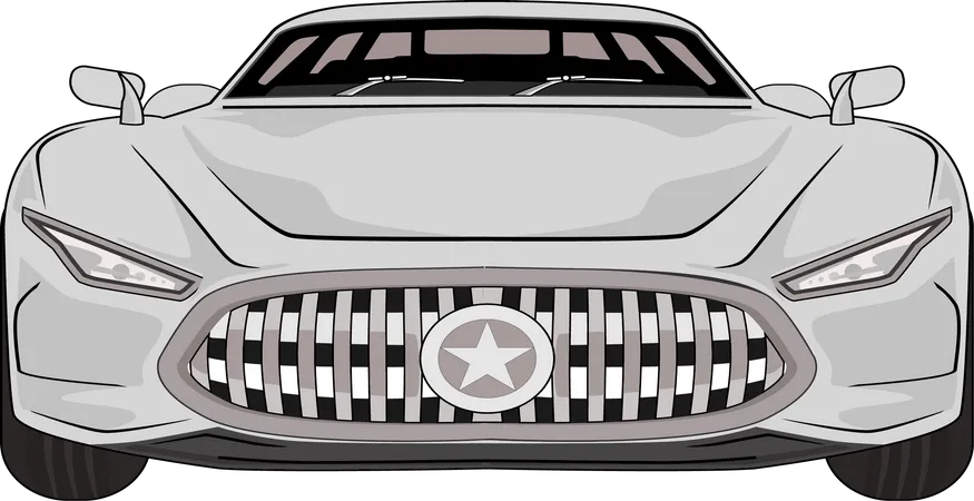 Modern Super Car  Illustration