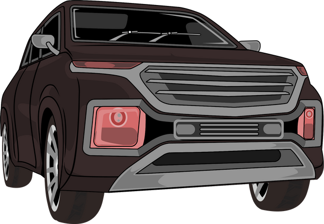 Modern SUV Car  Illustration