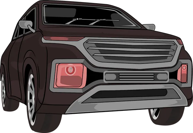 Modern SUV Car  Illustration