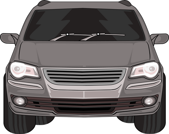 Modern SUV Car  Illustration