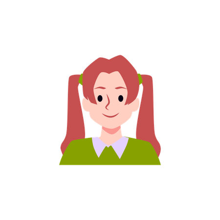 Modern teen girl portrait  Illustration