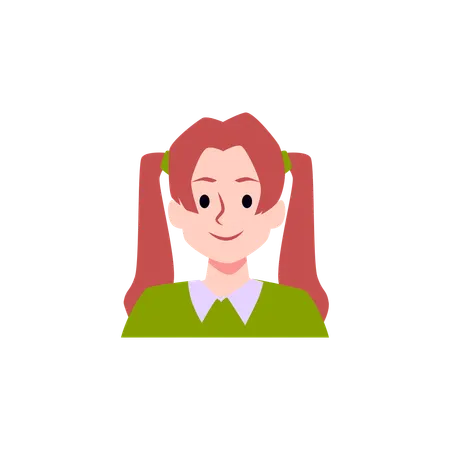 Modern teen girl portrait  Illustration