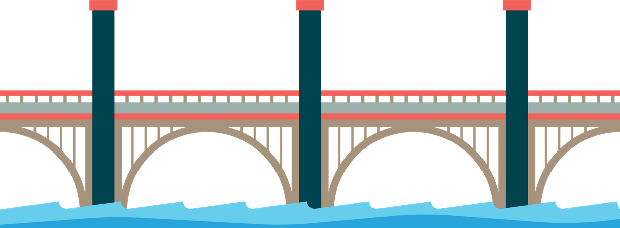 Moderne Brücke  Illustration