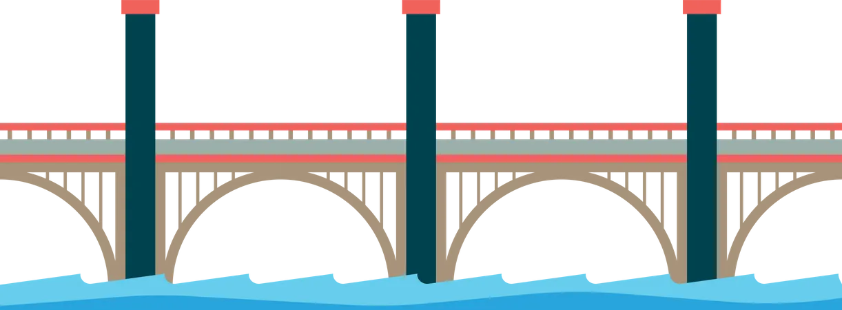 Moderne Brücke  Illustration