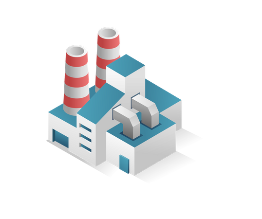 Moderne Fabrik  Illustration