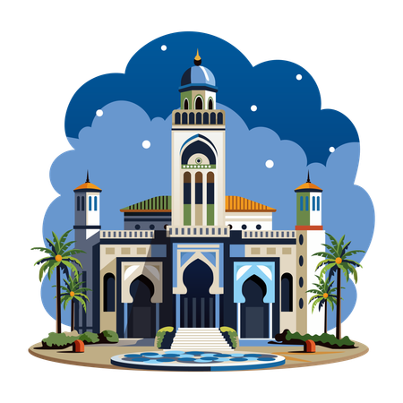 Moderne Moschee  Illustration