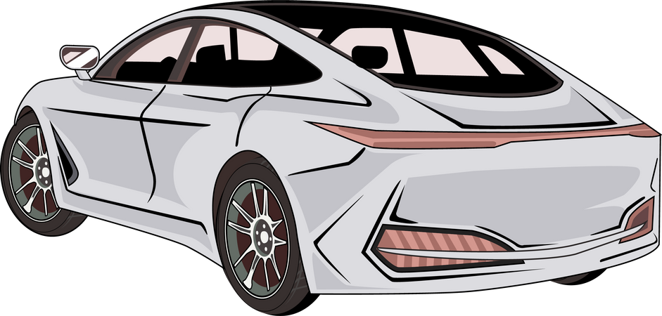 Modernes Sportauto  Illustration