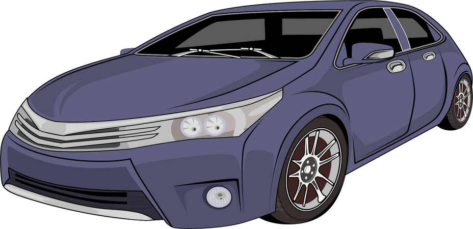 Modernes Sportauto  Illustration