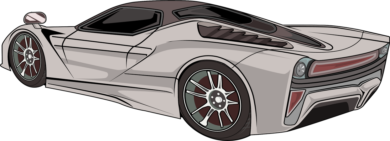 Modernes Sportauto  Illustration