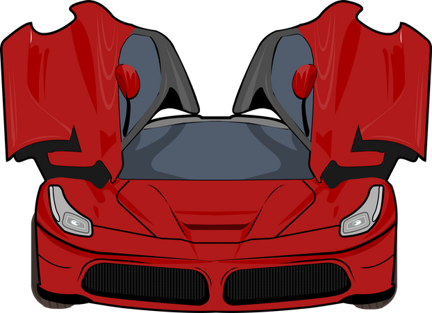 Modernes Sportauto  Illustration