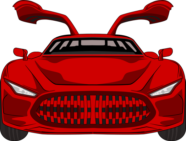 Modernes Sportauto  Illustration