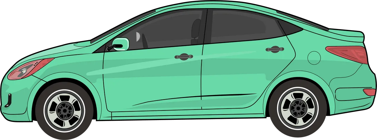 Modernes Auto Vektor Abbildung Illustration