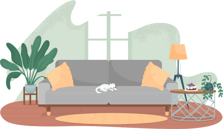 Modernes Wohnzimmer  Illustration