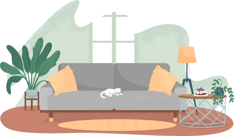 Modernes Wohnzimmer  Illustration