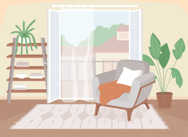 Modernes Wohnzimmer  Illustration