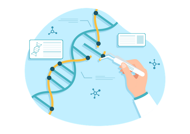 Modificação da cadeia de DNA  Ilustração