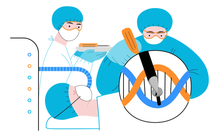 Modificaciones genéticas precisas a nivel molecular.  Ilustración