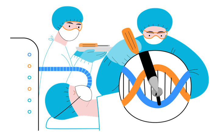 Modificações genéticas precisas em nível molecular  Ilustração