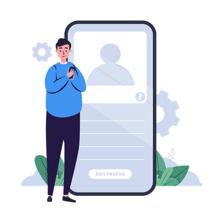 Modifier le profil des réseaux sociaux  Illustration