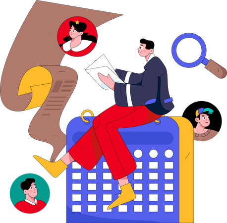 Modulo di lavoro basato su Internet  Illustration