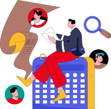 Modulo di lavoro basato su Internet  Illustration