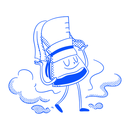 Moedor de café Walking Cloud  Ilustração