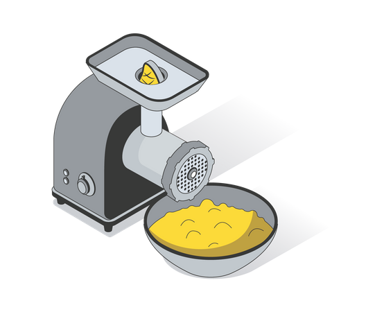 Moedor de carne  Ilustração