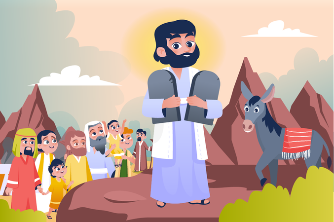 Moisés le dijo a la gente  Ilustración