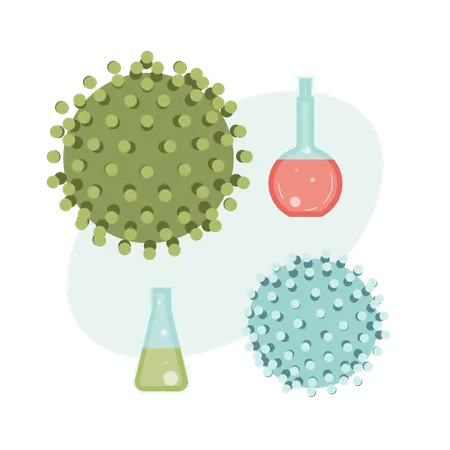 Molecule vaccine analysis  Illustration