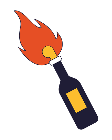 Molotov cocktail  Illustration