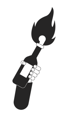 Molotov cocktail  Illustration