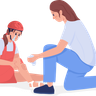 illustrations for injury of kid