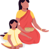 illustrations of saree