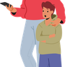 mommy and son spend time illustration svg