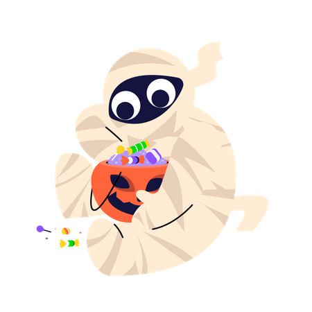 Momia con dulces  Ilustración