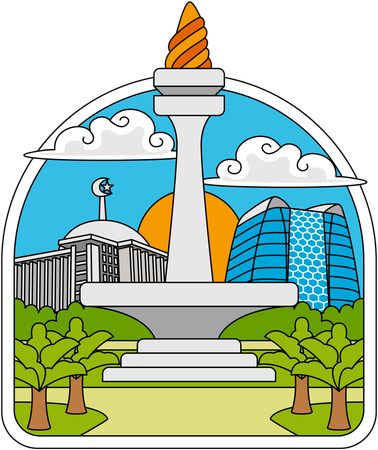 Monas em Jacarta  Ilustração