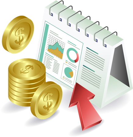 Monatliche Analyse der Finanzentwicklung  Illustration