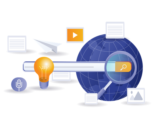 Monde de l'information  Illustration