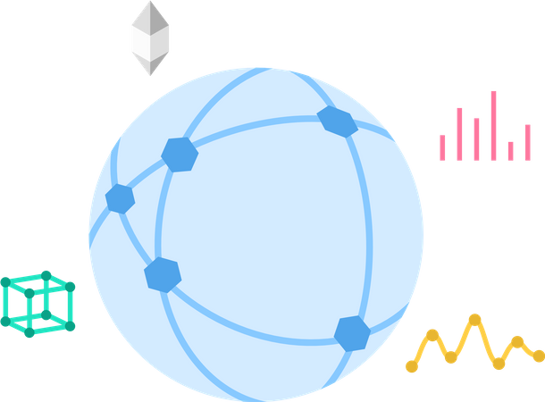 Monde numérique  Illustration