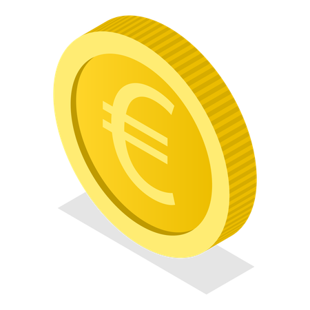 Monedas de euro  Ilustración