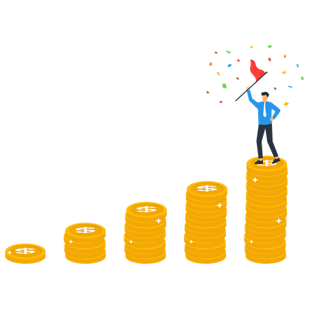 Money Achievement  Illustration