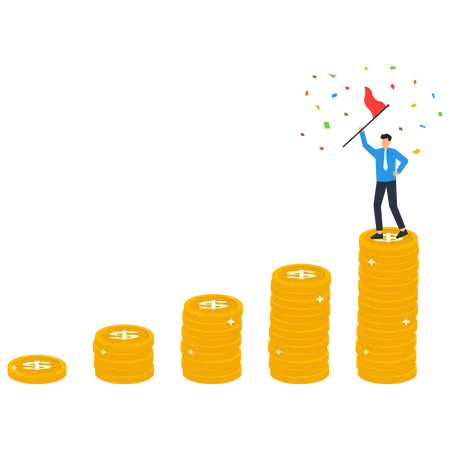 Money Achievement  Illustration