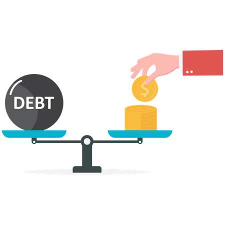 Money and debt balancing  Illustration